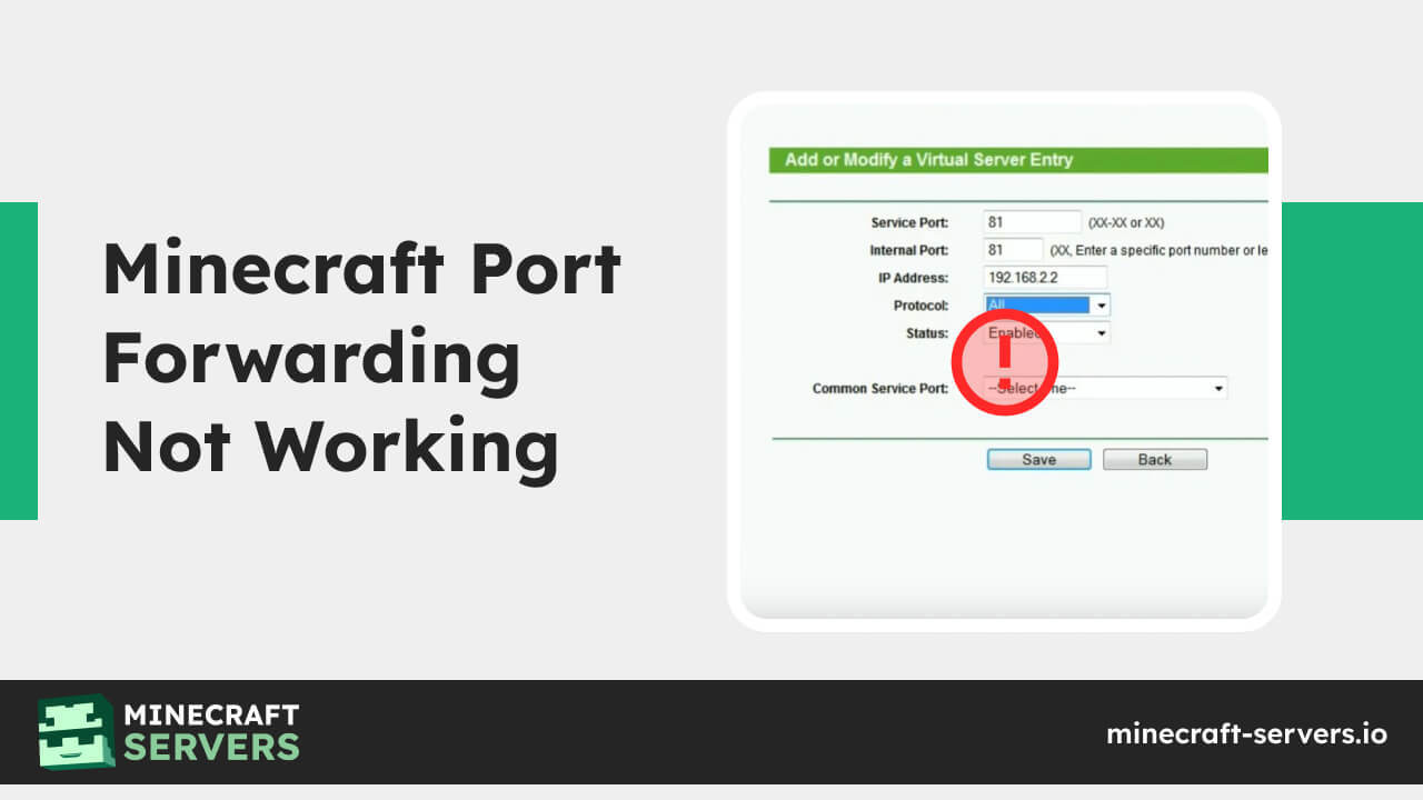 Minecraft Port Forwarding Not Working